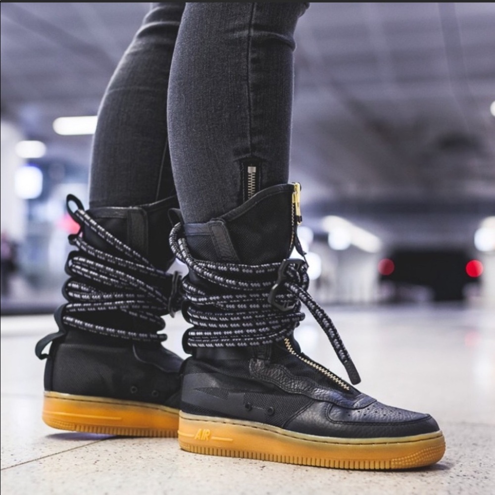 Women’s Nike SF-1 AIr Force 1 Black Boots 8